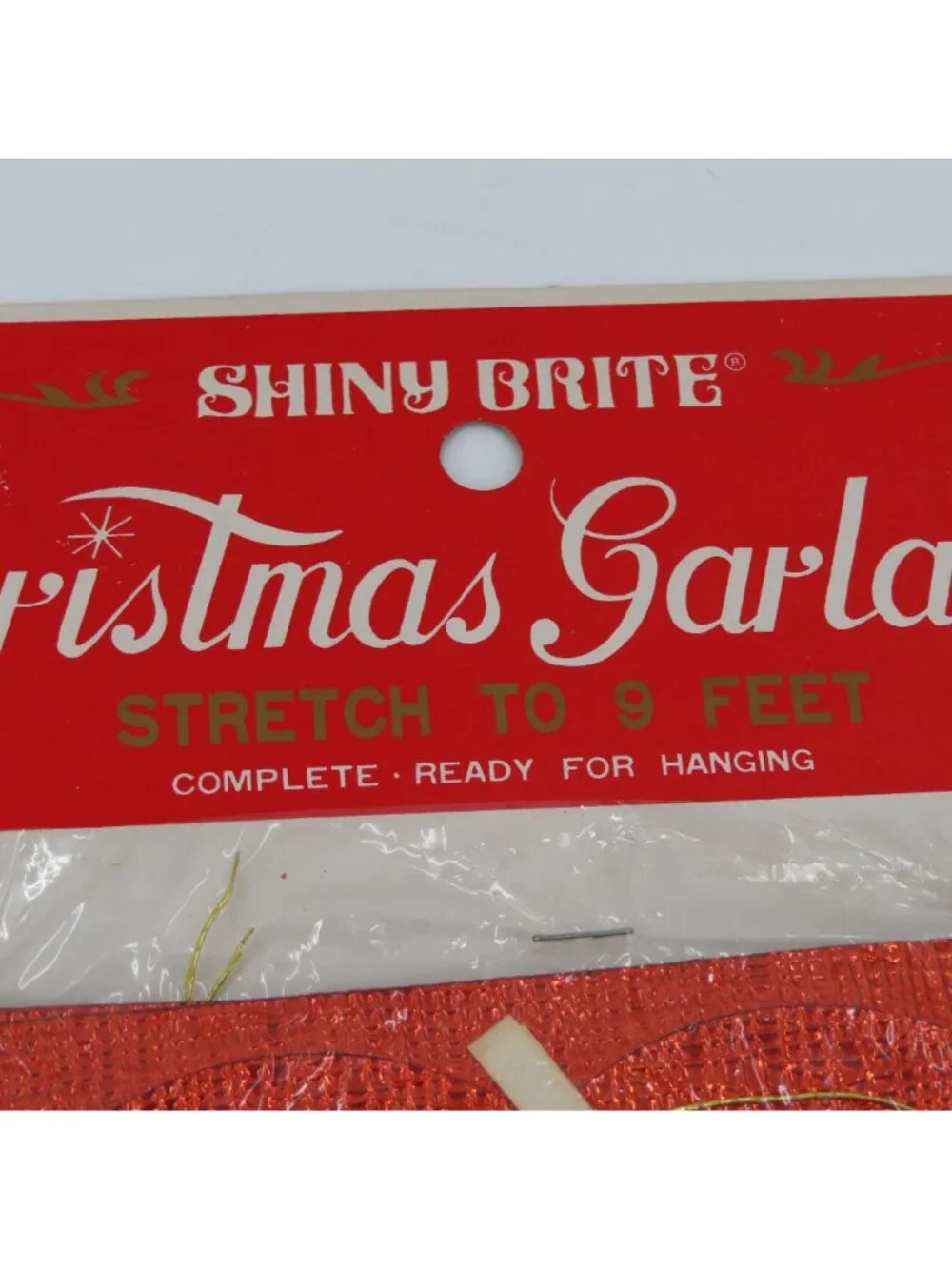 VTG Shiny Brite Christmas Garland Red Foil 9 Feet Made in Japan Retro NEW Xmas